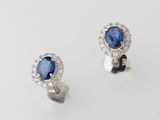 pair of sapphire and diamond earrings