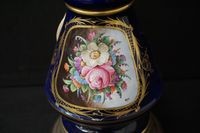 Lampe à huile française - de style SÈVRES - bleu cobalt avec… (photo 2)