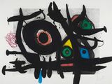 a drawing of a black cat with green eyes on a piece of paper