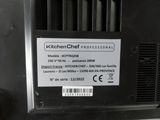 a label on the back of a microwave that says kitchen chef professional