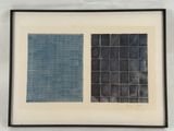 l'image d'un dessin représentant deux carrés bleus dans un cadre noir