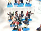a lot of figurines that are on display