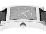a close up of a watch on a white background