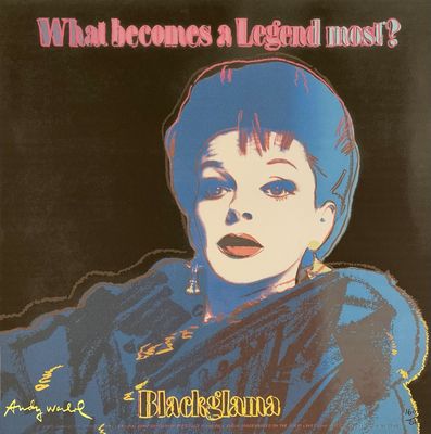 an image of a poster of a woman with blue hair