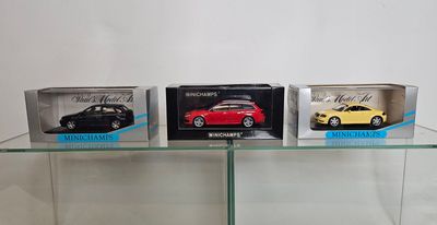 MINICHAMPS : Lot de 3 miniatures en boîte comprenant : - Aud…