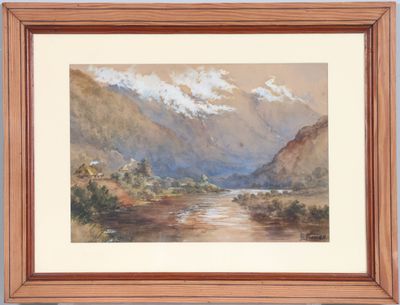 B. PREDIER. Paysage de montagne.