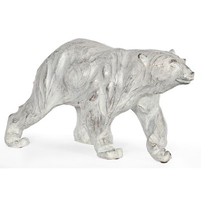 a statue of a polar bear on a white background