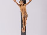 statue of jesus on the cross on a white background