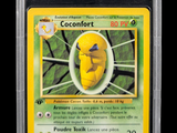 a close up of a card with a picture of a banana on it