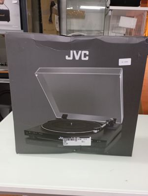 a box with a record player inside of it on a table