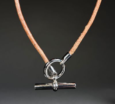 HERMES, modèle "Skipper" Collier ras de cou composé d'un cor…