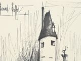 sketches of a drawing of a tower with a clock on it