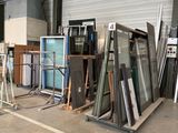many different types of windows in a warehouse