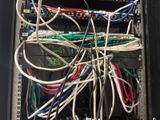 a bunch of wires that are connected to a server