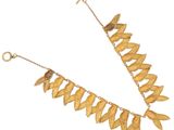 an image of a gold bracelet with leaves on it