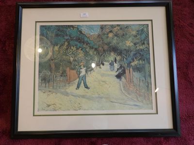 tableau représentant un homme et une femme marchant dans une rue