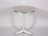 an image of a silver table with a white background