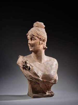 un buste en marbre représentant une femme, datant de la Rome antique