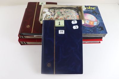6 classeurs timbres Monde Entier oblitérés (qq neufs) 4800 t…