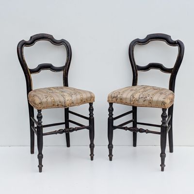 Paire de chaises de chambre d'époque Louis-Philippe, assise …