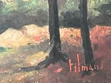 un tableau représentant un homme tenant une paire de ciseaux à la main