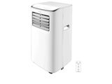 an image of a white air conditioner sitting on top of a white floor