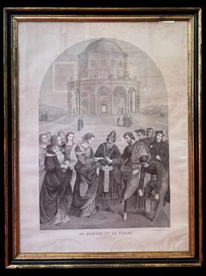 RAPHAEL (1483-1520) d'après, Le Mariage de la Vierge