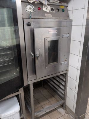 a large oven that is inside of a kitchen