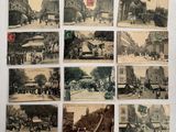 de nombreuses vieilles photos de personnes et de chevaux dans la rue