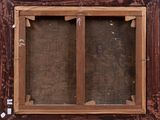 a picture of a wooden window with a glass pane