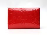 louis vu vu red patent wallet