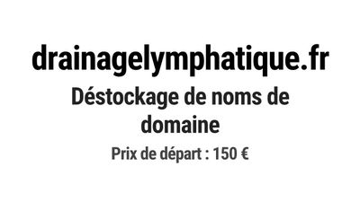 Nom de domaine drainagelymphatique.