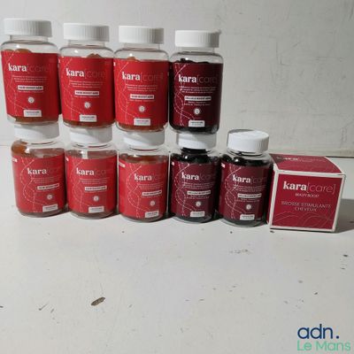 a lot of different types of medicine bottles on the table