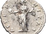 an old silver coin with a woman holding a bird on it