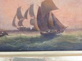 a picture of a painting of a sailboat in the water
