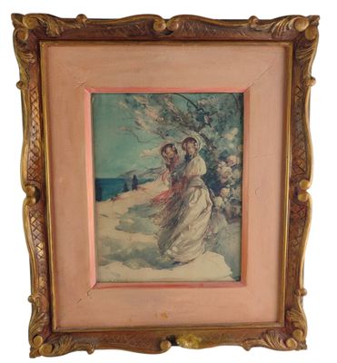 Reproduction "Femmes au bord de mer".