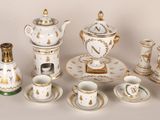 many different types of tea and coffee cups and saucers