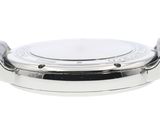 a close up of a watch on a white surface with a white background