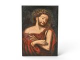 un tableau représentant Jésus avec une couronne d'épines sur la tête