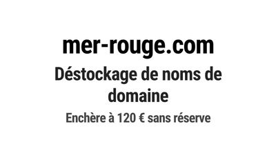 Nom de domaine mer-rouge.com. Catégorie: Tourisme et voyage.