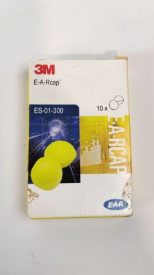 a box of earplugs sitting on a table