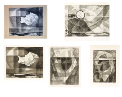Robert CAMI (1900-1975) Lot de 4 gravures en taille-douce et…