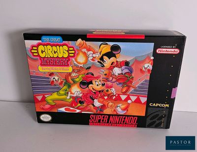 La boîte du jeu Super Nintendo « Mickey Mouse's Mystery »