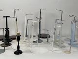 a lot of different types of glassware on a table