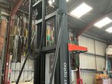 a fork lift truck parked in a warehouse