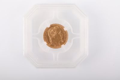 FRANCE. Pièce de 20 francs or Napoléon III tête laurée 1870 …