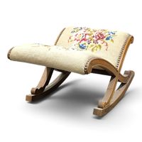 TABOURET DE PIEDS en bois mouluré à chevets inégaux (photo 2)