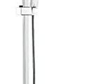 a close up of a shower faucet with a shower head
