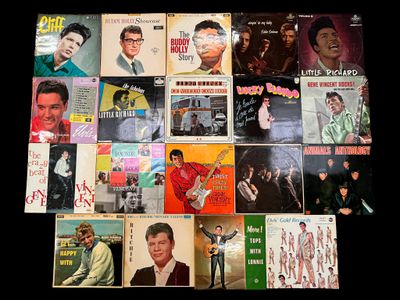 Lot de 20 disques 33 tours dans 19 albums ROCK des années 60…