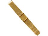 un bracelet de montre en métal doré muni d'un fermoir